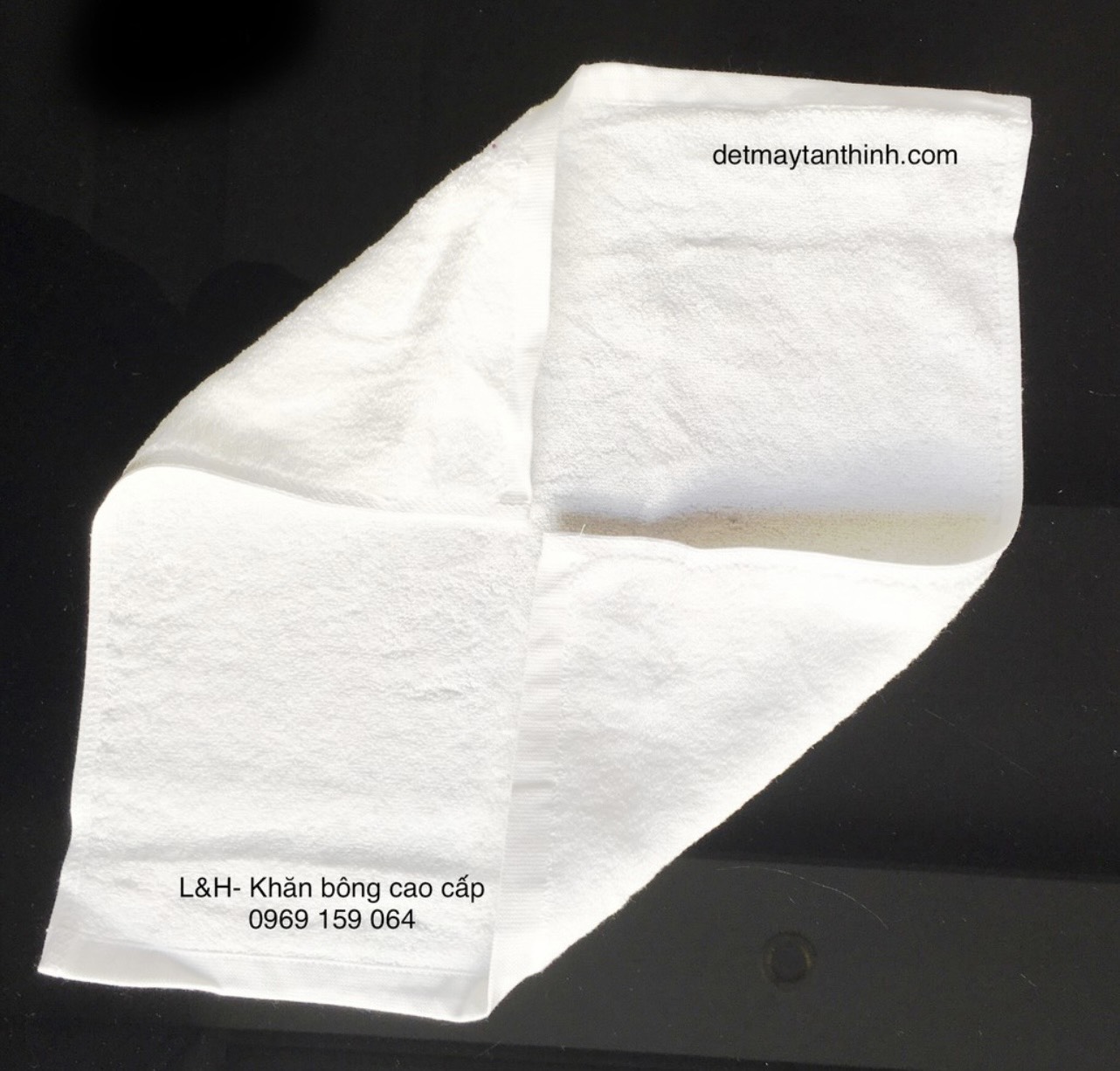 Khăn mặt cotton trắng 30*30cm, 40g