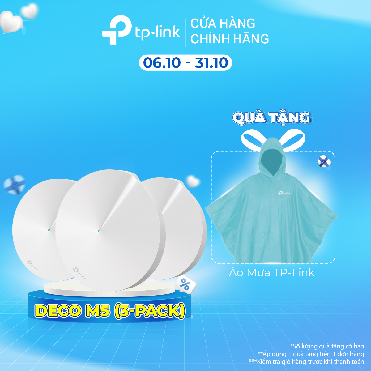 Bộ Phát Wifi Mesh TP-Link Deco M5 AC1300 - Hàng Chính Hãng