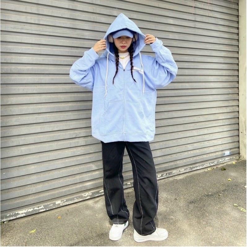 Áo Khoác Nỉ Hoạt Hình Cute Couple Cặp Nam Nữ Siêu Xinh - Kiểu Hoodie Có Dây Kéo Nón 2 Lớp -Chống Nắng