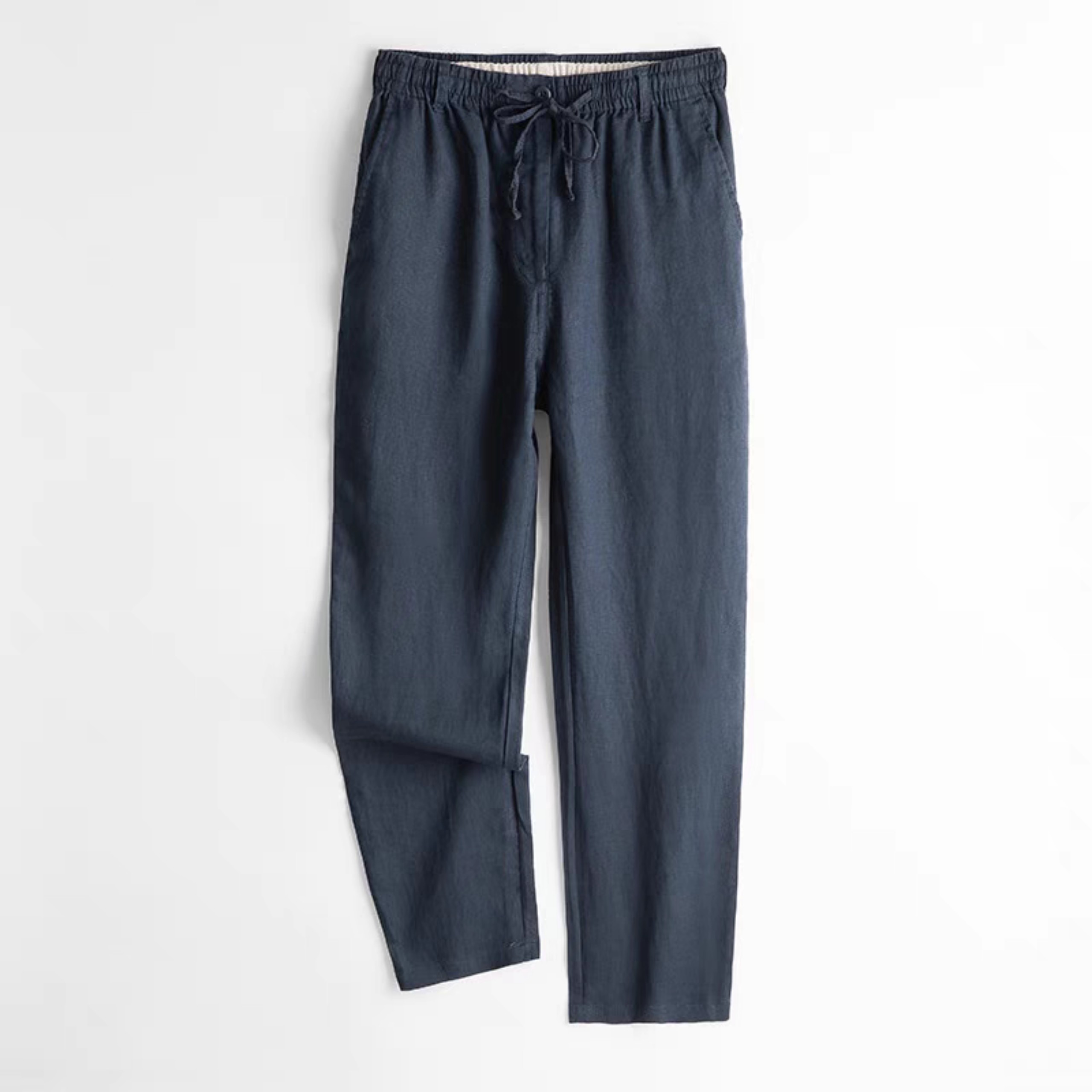 Quần linen nam , quần đi biển chất liệu thoáng mát dễ mặc có dây rút eo phối khóa cúc QD11