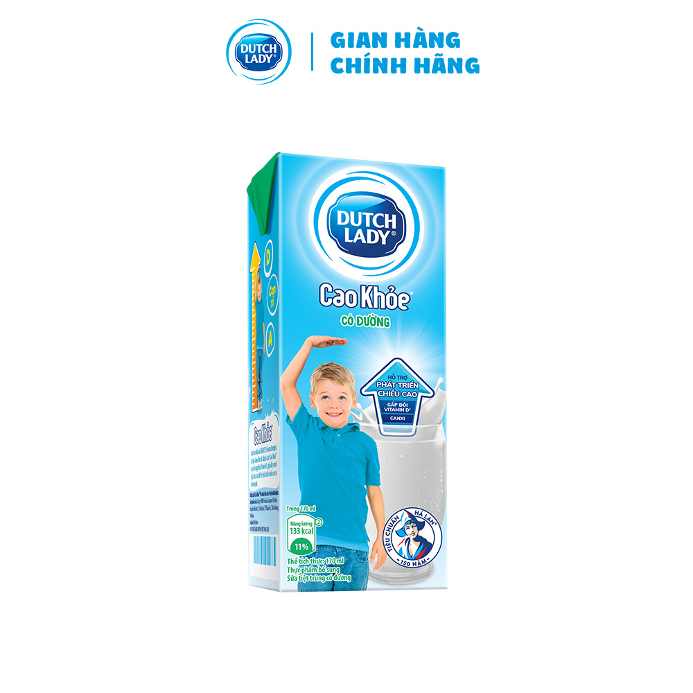 Thùng 48 Hộp Sữa Uống Dutch Lady Cô Gái Hà Lan Có Đường Cao Khỏe (48X170ml)