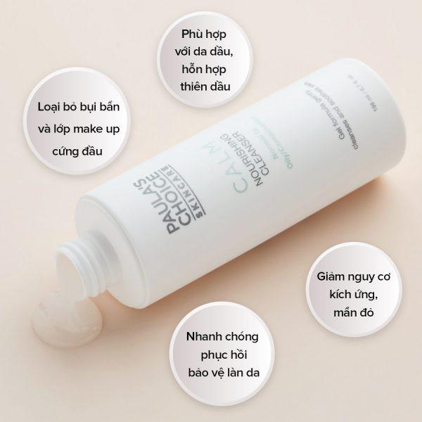 Sữa Rửa Mặt Dịu Nhẹ Dành Cho Da Dầu, Da Nhạy Cảm Paula's Choice Calm Nourishing Cleanser Normal To Oily