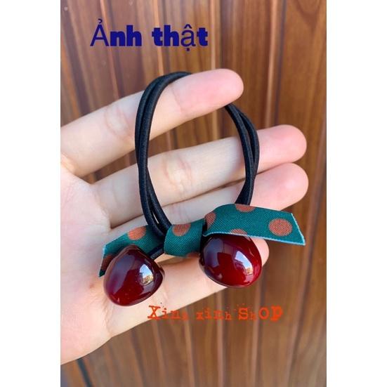 Dây buộc tóc, cột tóc hình quả cherry FREE SHIP phong cách Hàn Quốc xinh xắn dành cho nữ