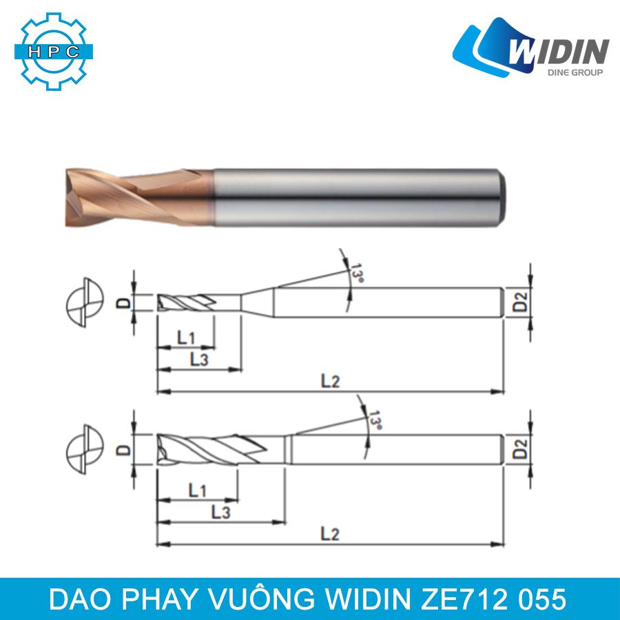 Dao phay vuông Widin ZE712 055