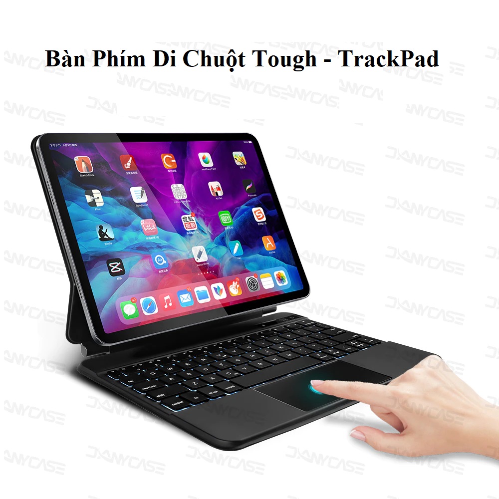 Ốp Lưng Kèm Bàn Phím Magic Keyboart Dành Cho iPad Pro 11 inch , iPad M2/ M1, iPad Air 4/ Air 5 10.9 inch iPad 10 2022 Gen 10 Chính Hãng Dux Ducis Hít Nam Châm - Hàng Nhập Khẩu