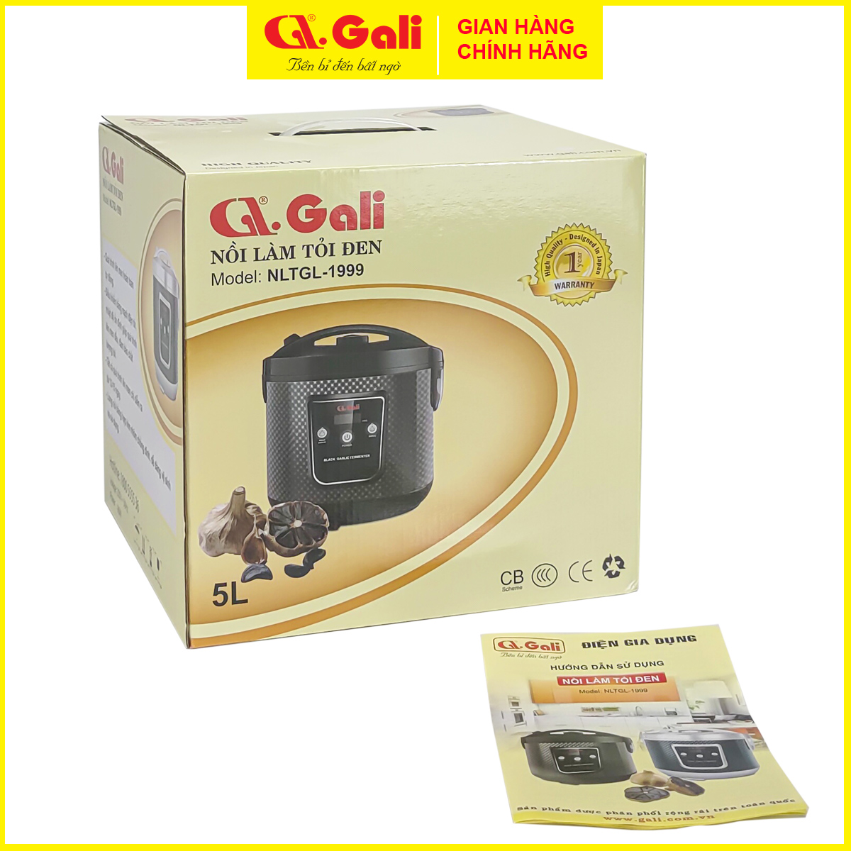 Nồi làm tỏi đen đa năng Gali GL-1999 dung tích 5 lít, hoàn toàn tự động, hàng chính hãng bảo hành 12 tháng