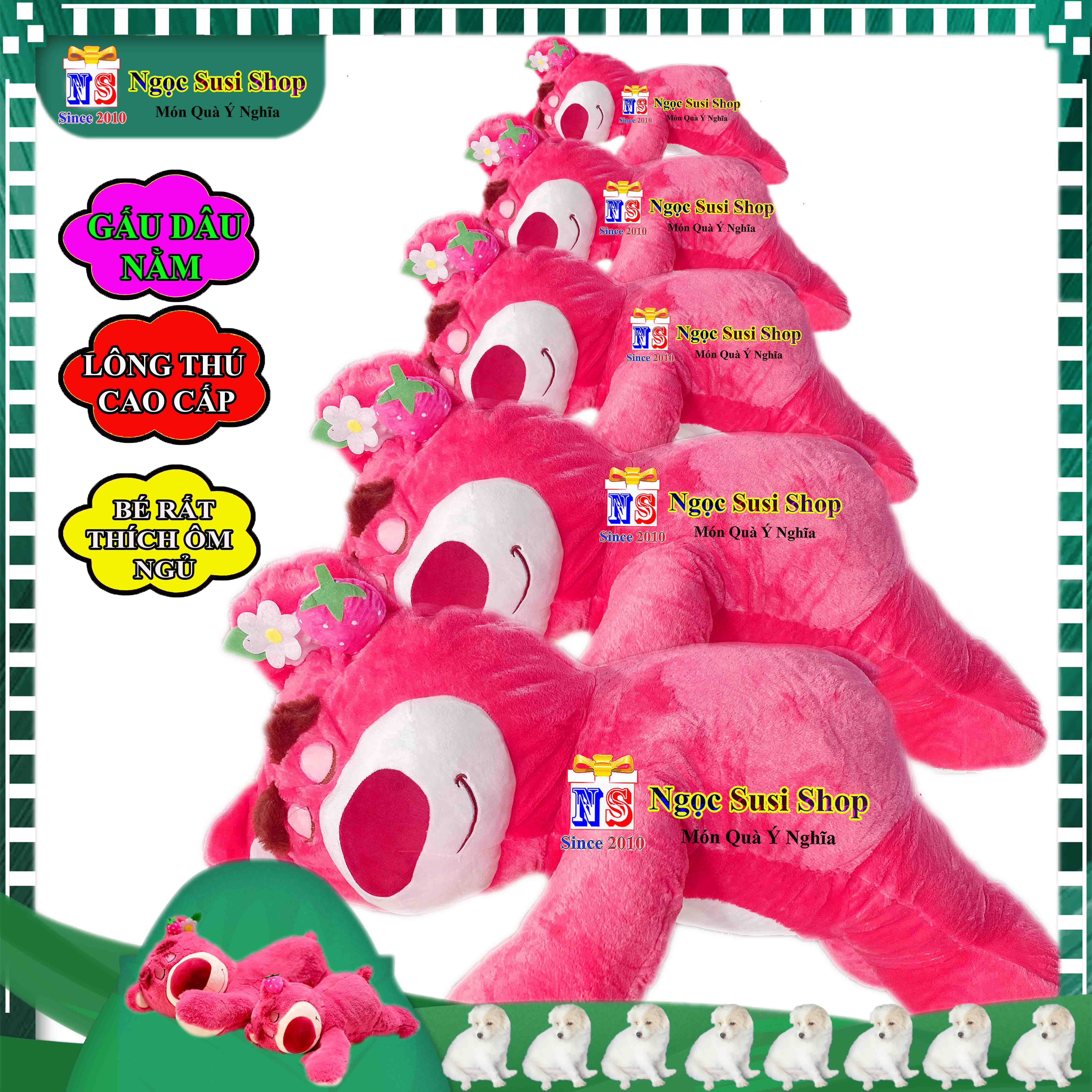 GỐI ÔM THÚ BÔNG CON GẤU DÂU LOTSO NẰM SIÊU TO KHỔNG LỒ CAO CẤP SIÊU CƯNG LÔNG THÚ SIÊU MỊN - GẤU BÔNG HÌNH GẤU DÂU RẤT DỄ THƯƠNG