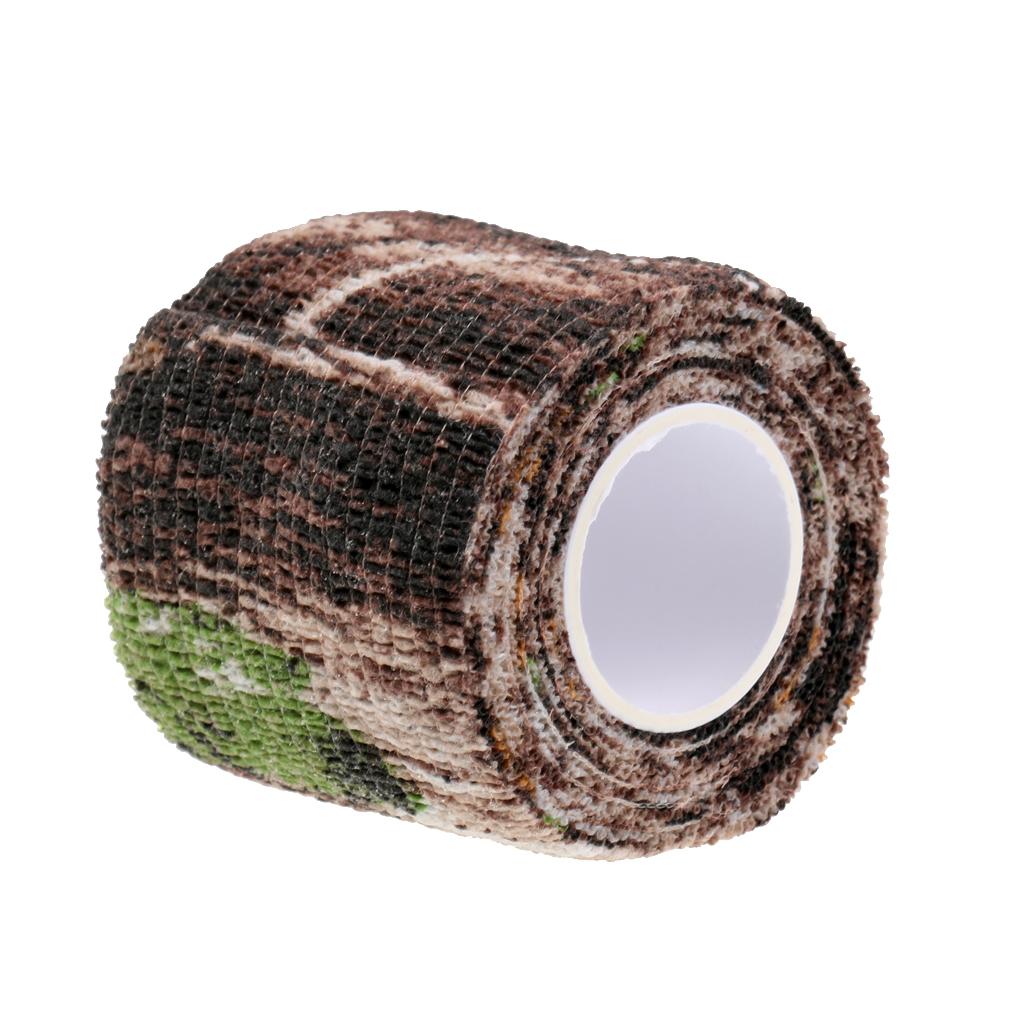 Outdoor Hunting Equipment Camouflage Stealth Elastic Camo Tape Wrap 5cm 2.2m