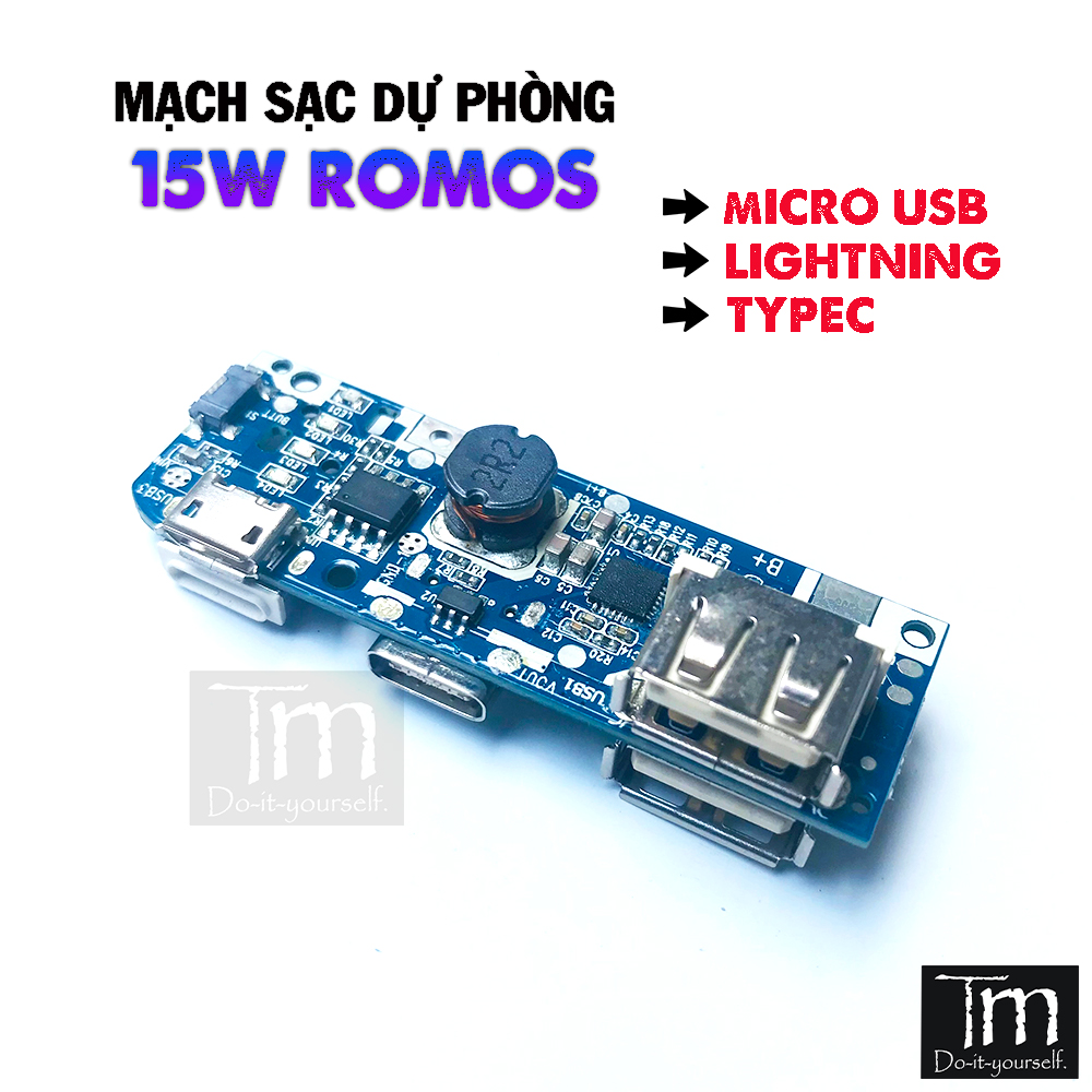 Mạch Sạc Dự Phòng 15W Mới  Đủ Dòng Áp