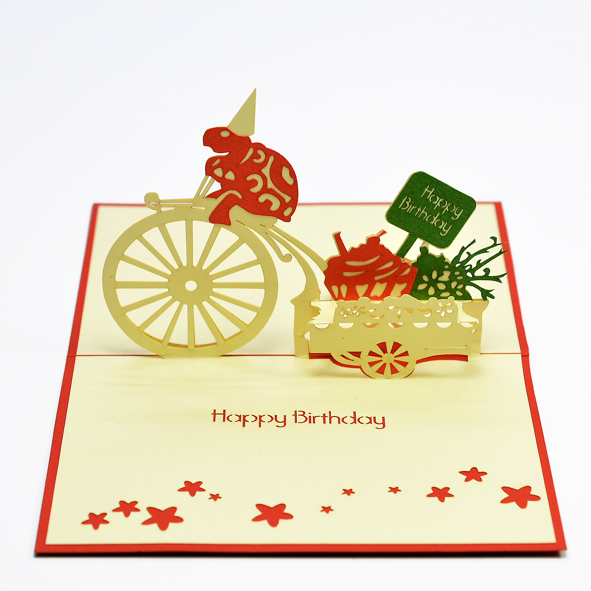 Thiệp handmade 3D chủ đề Chúc mừng sinh nhật size10x15cm BD015