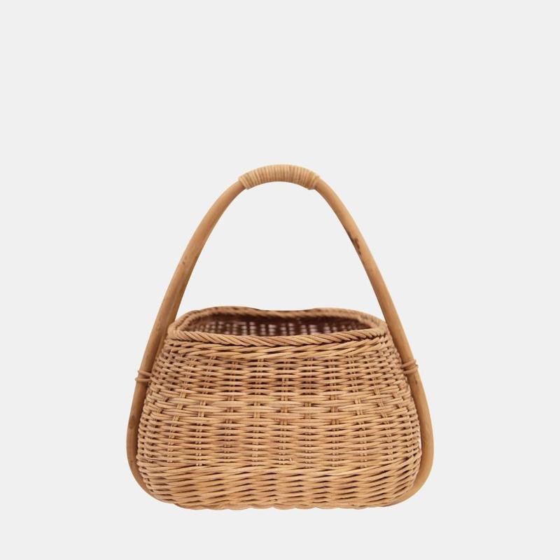 Giỏ mây có tay cầm màu brown