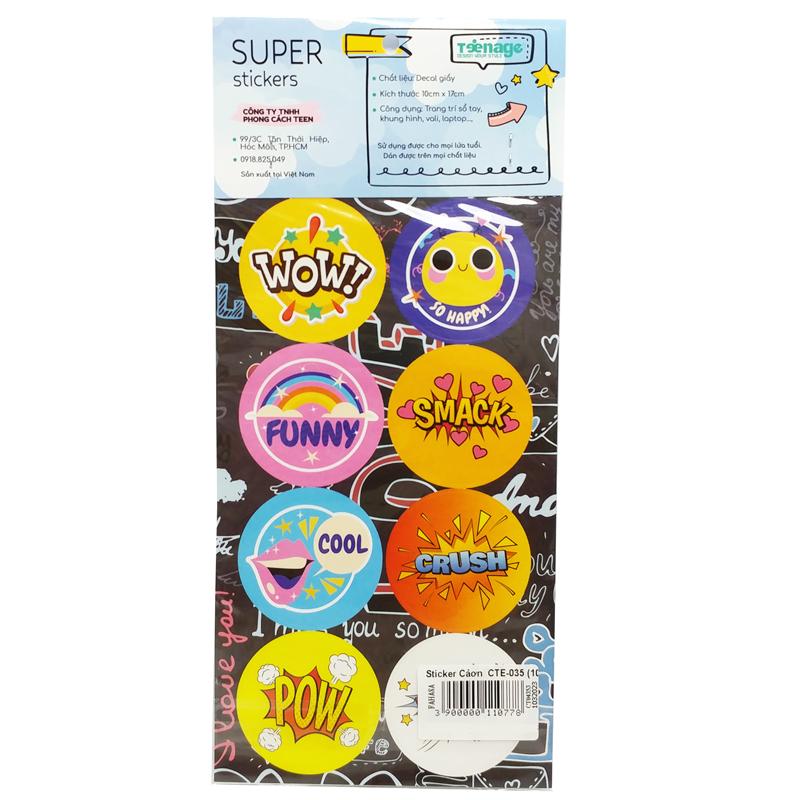 Sticker Trang Trí - Teenage CTE-035 (10 Tờ)