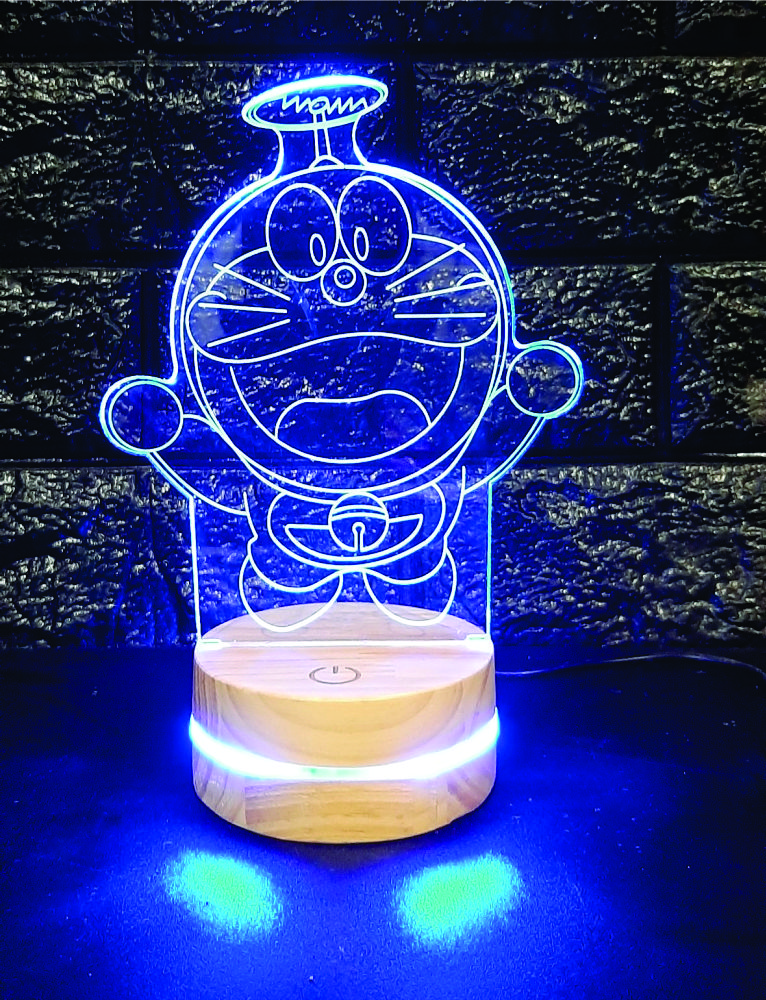 Doraemon 2, Đèn 3D led, Đèn ngủ thay đổi 16 màu