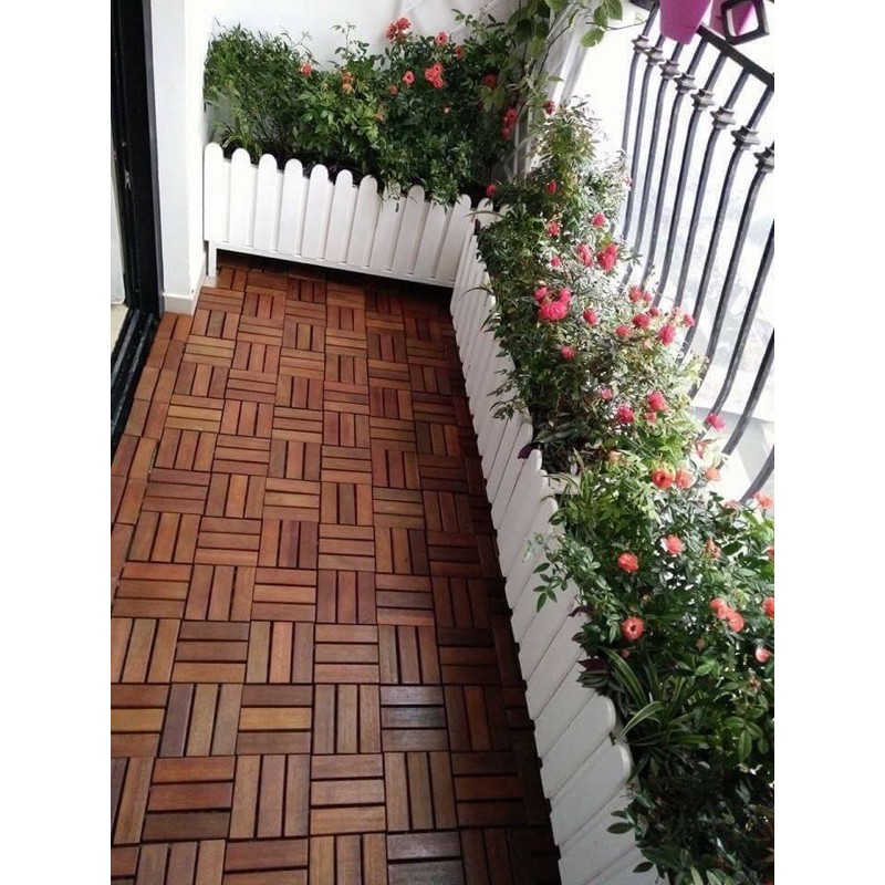 Chậu trồng cây nhựa composite viền hàng rào 50x25x25cm