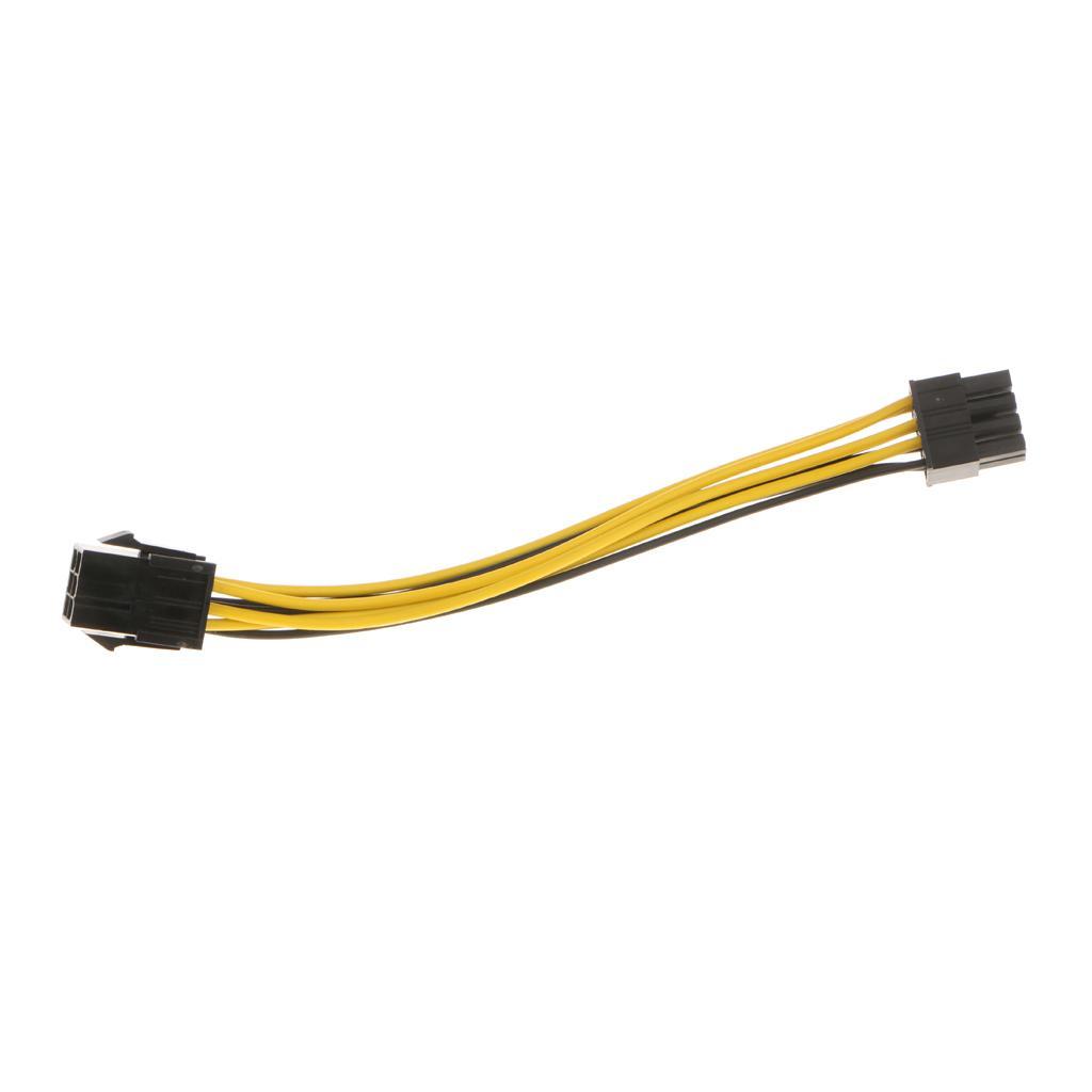 2Pcs 6-pin Female to 8-pin Male PCI Express Converter Cable for Video Card