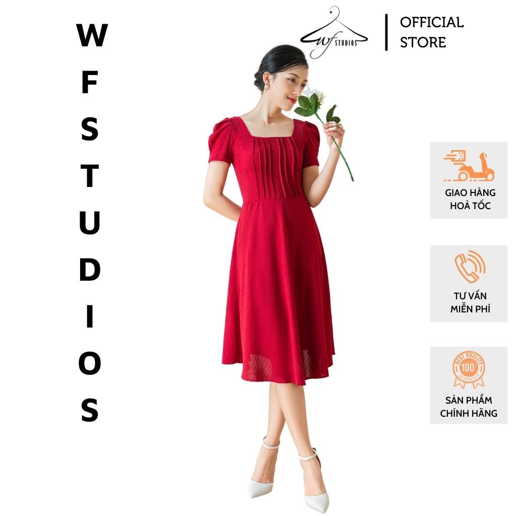 Váy cổ vuông xếp ly-Nana Dress-V07-wfstudios