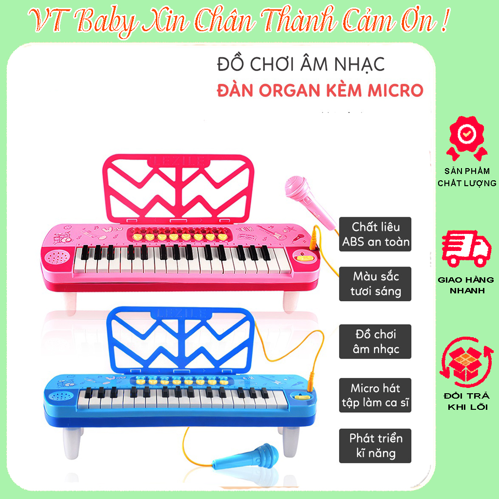 Đồ Chơi Đàn Piano Cao Cấp Cho Bé Kèm Mic