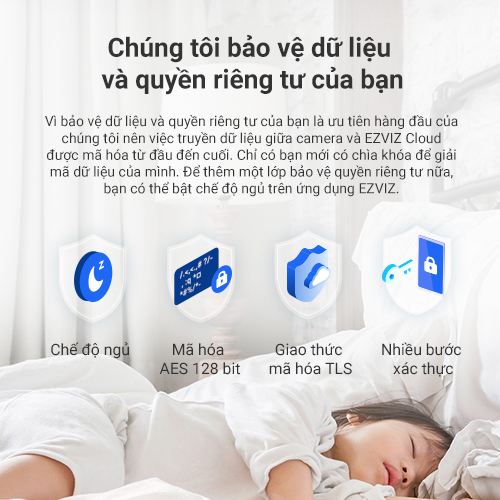 Camera Wi-fi EZVIZ C1HC Trong Nhà, FHD 1080P, Góc Rộng Cố Định, Đàm Thoại Hai Chiều, Nén Video H265 - Hàng Chính Hãng