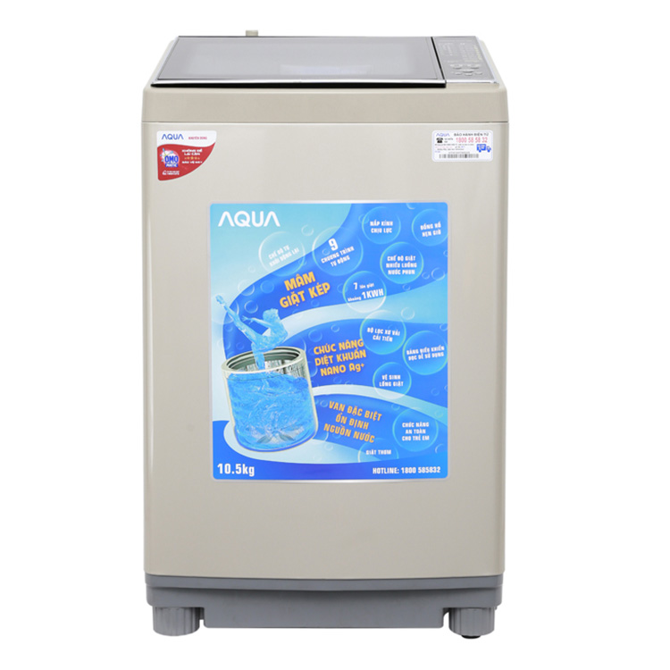 Máy Giặt Cửa Trên Aqua AQW-FW105AT-N (10.5Kg) - Hàng Chính Hãng