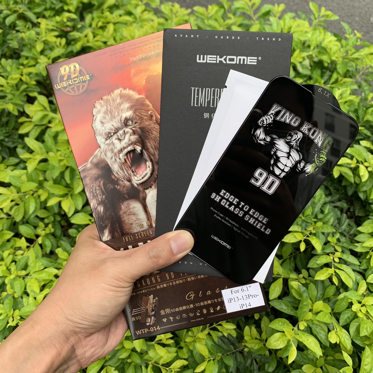 Kính Cường Lực KingKong 9D Trong Suốt Dành Cho iPhone – Full Hộp Sắt Cao Cấp – Dán Full Màn – Hàng Chính Hãng – 13-13Pro – iP14 6,1