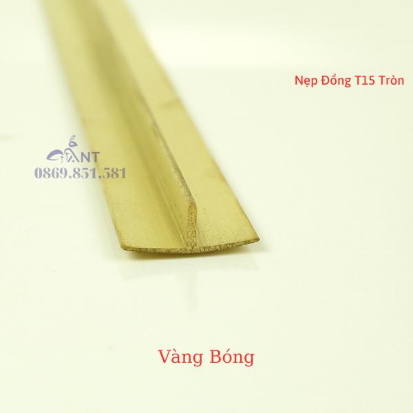 Nẹp Đồng T15 Tròn đủ màu, Nẹp đồng chống trơn, thanh dài 4m HỖ TRỢ CẮT THEO KÍCH THƯỚC