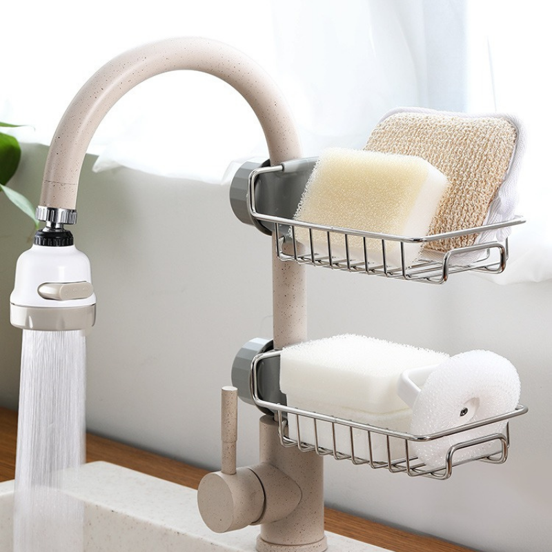 Kệ Giá Treo Vòi Đựng Đồ Có Móc Treo Tiện Dụng KOOBEE