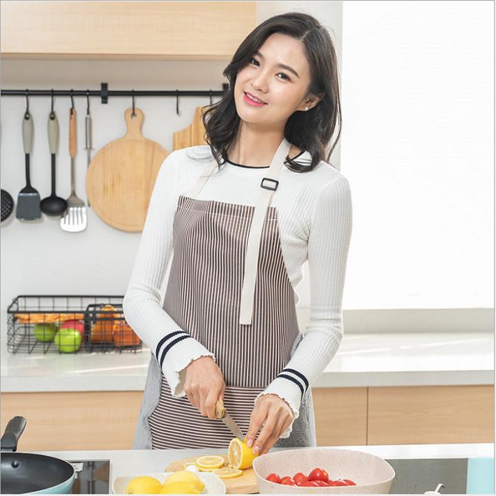 Tạp Dề Chống Thấm Nước, Dầu Mỡ Phong Cách Hàn Quốc Dễ Thương - Free Ship Toàn Quốc