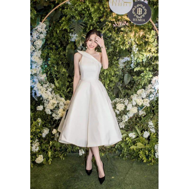 Đầm xòe đi tiệc kèm nơ sau lưng