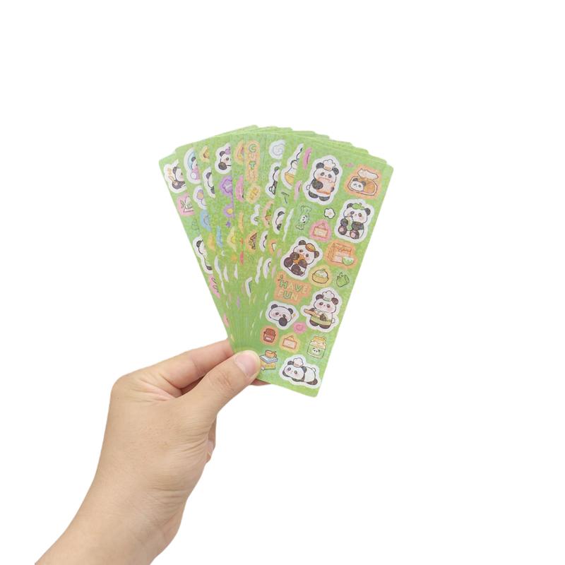 Bộ 10 Tờ Sticker Panda Gấu Trúc - WanLongDa SZ-408