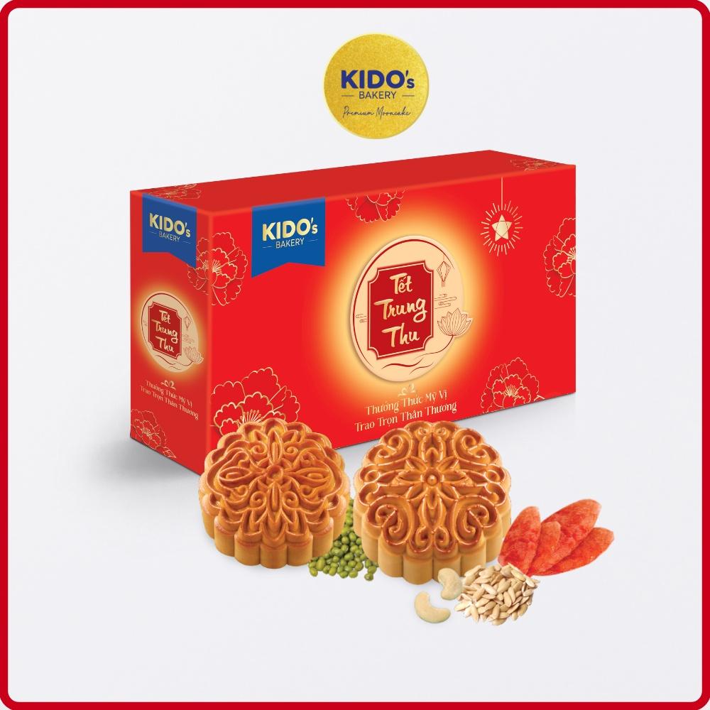 Bánh Trung Thu KIDO’s Bakery Thu Thịnh Vượng Đỏ Hộp 4 bánh 180g