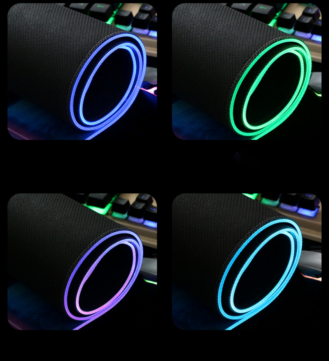 Miếng lót chuột LED RGB pad chuột gaming chơi game deskpad cỡ lớn viền sáng led chống trượt nhiều chế độ - Hàng chính hãng