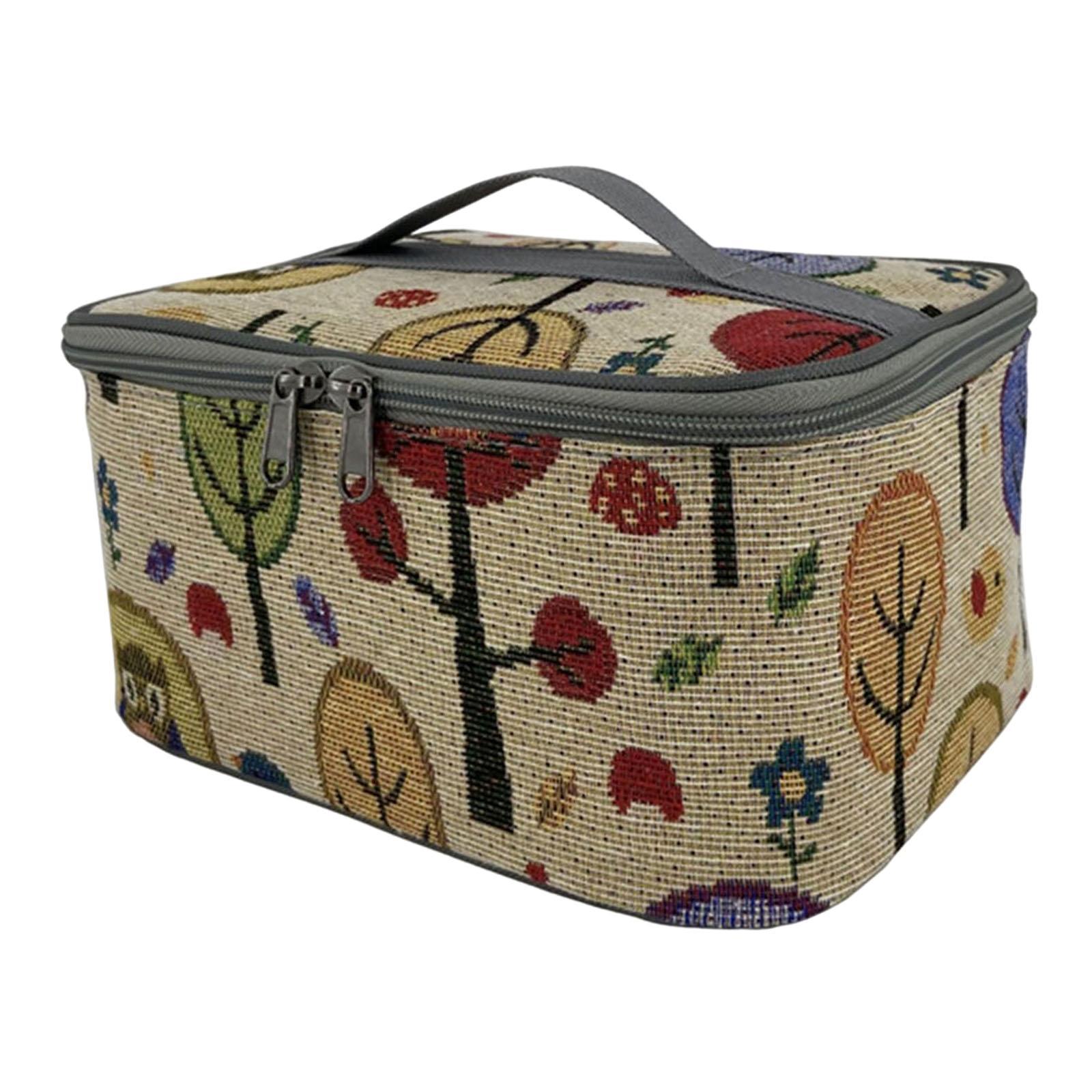 36x21cm Utensil Organizer Storage Bag Tote Tableware Carrier Brown