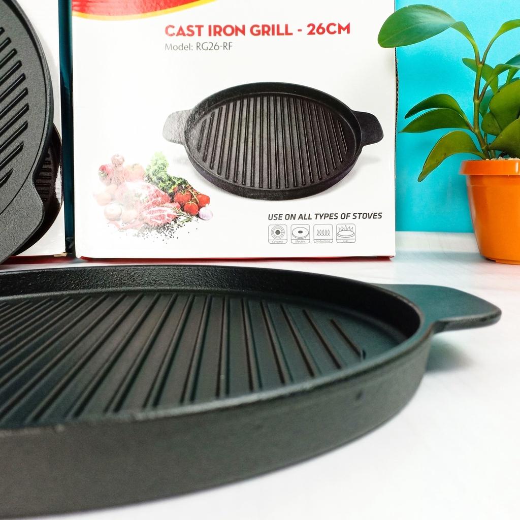 Chảo gang nướng RAPIDO - ECOCARE 24cm, 26cm - HÀNG CHÍNH HÃNG- BẢO HÀNH TOÀN QUỐC