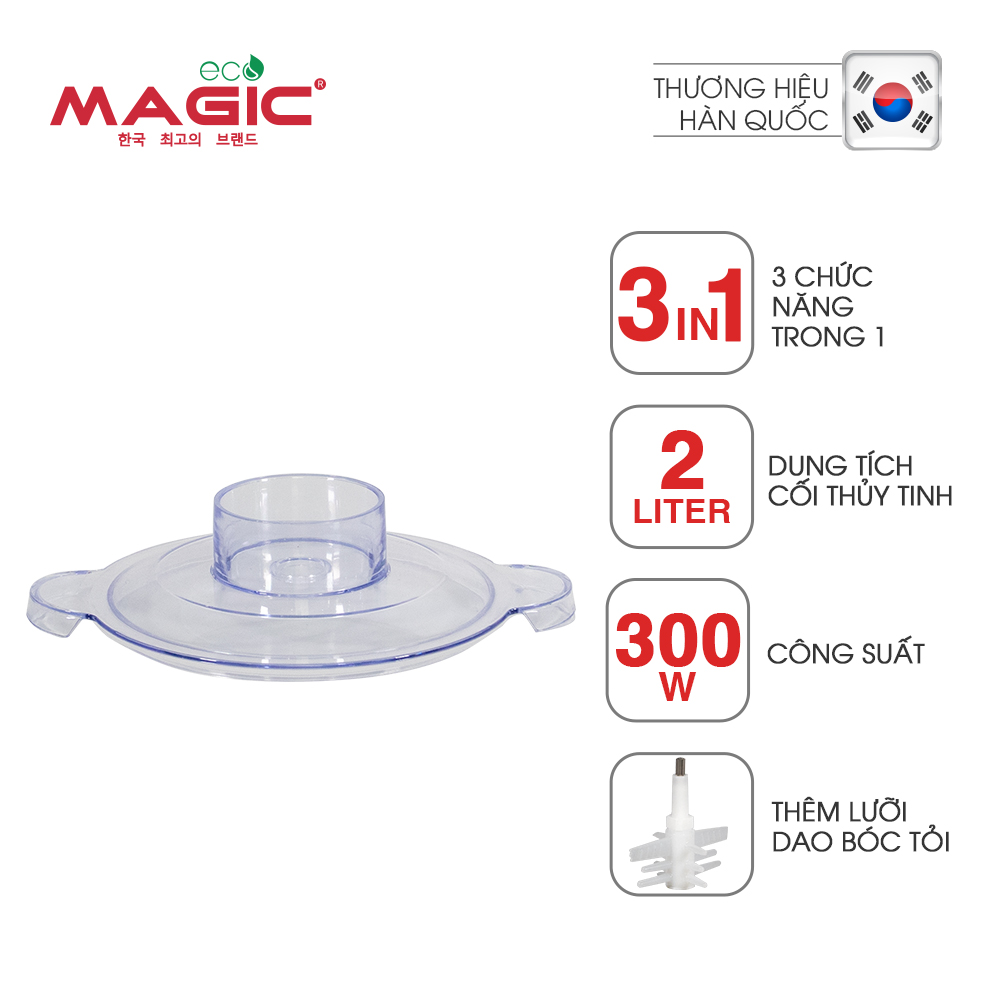 Máy xay thực phẩm đa năng 3in1 Magic Eco AC-16 (2.0 Lít) - Hàng chính hãng