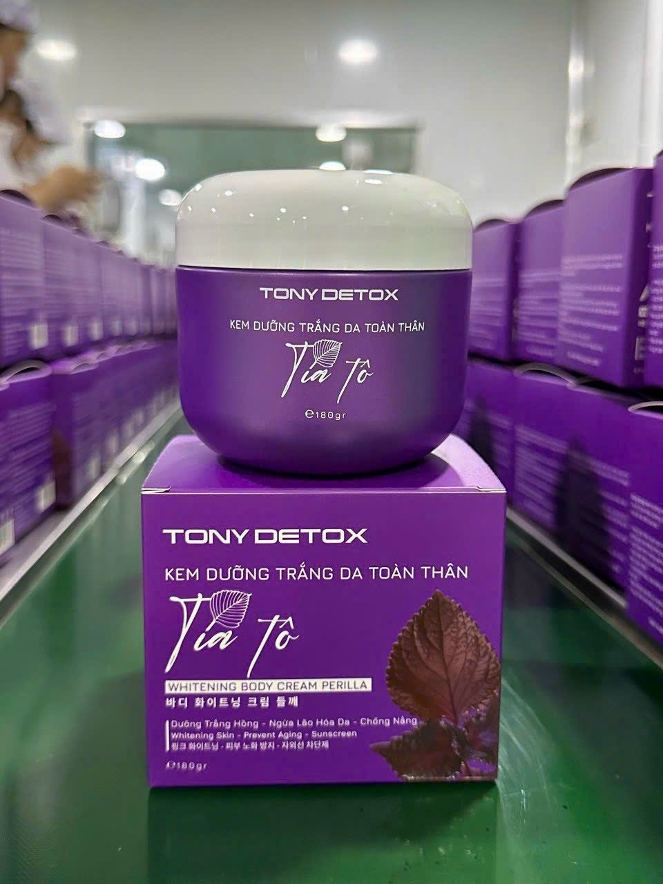 Kem Body Tía Tô Dưỡng Trắng Da Toàn Thân Tony Detox