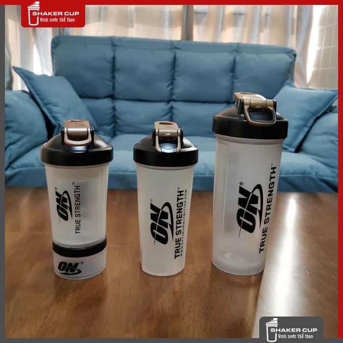 Bình lắc tập gym thể thao Shake bottle ON Gold Standard 3 ngăn
