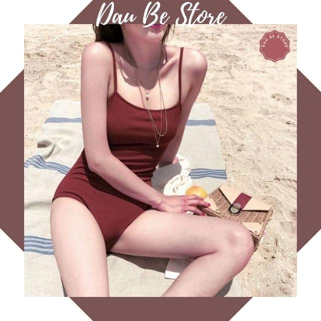 Đồ Bơi 1 Mảnh Liền Thân Hai Dây Cho Nữ - Bikini Buộc Dây Chất Liệu Cao Cấp Đi Biển Đi Bơi - DAUBE - B004