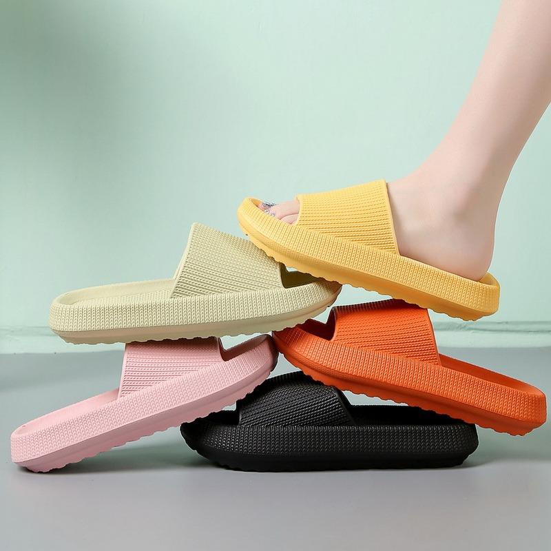Nền tảng nền tảng phòng tắm Home Dép phụ nữ thời trang mềm mại Eva Slides Slides Sandals 2023 Dép xịt không trượt mùa hè Color: Orange-B Shoe Size: 36-37