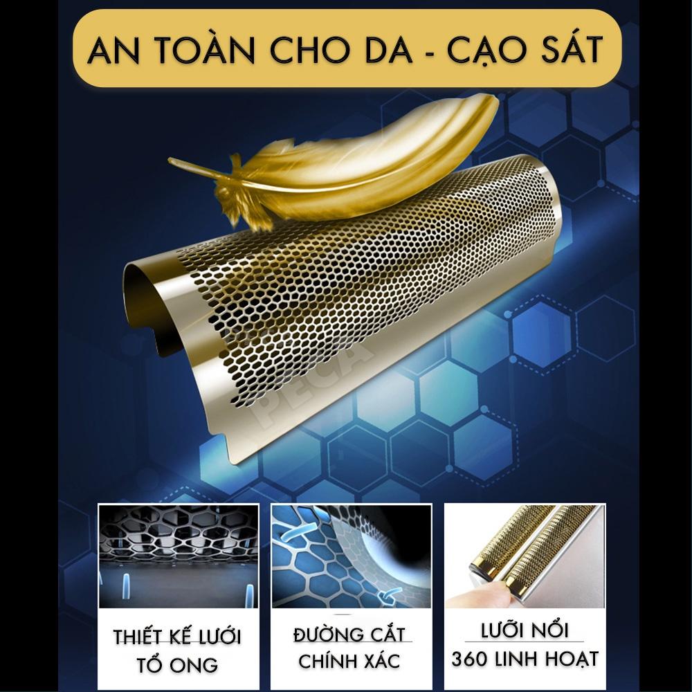 Máy cạo râu khô chuyên nghiệp Kemei KM-2028 cao cấp công suất mạnh 5W chỉnh 3 mức tốc độ có màn hình LCD, fade tóc