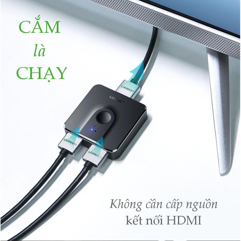 Bộ Switch HDMI UGREEN CM217 50966 2 in 1 chuẩn HDMI 1.4 - Hàng chính hãng