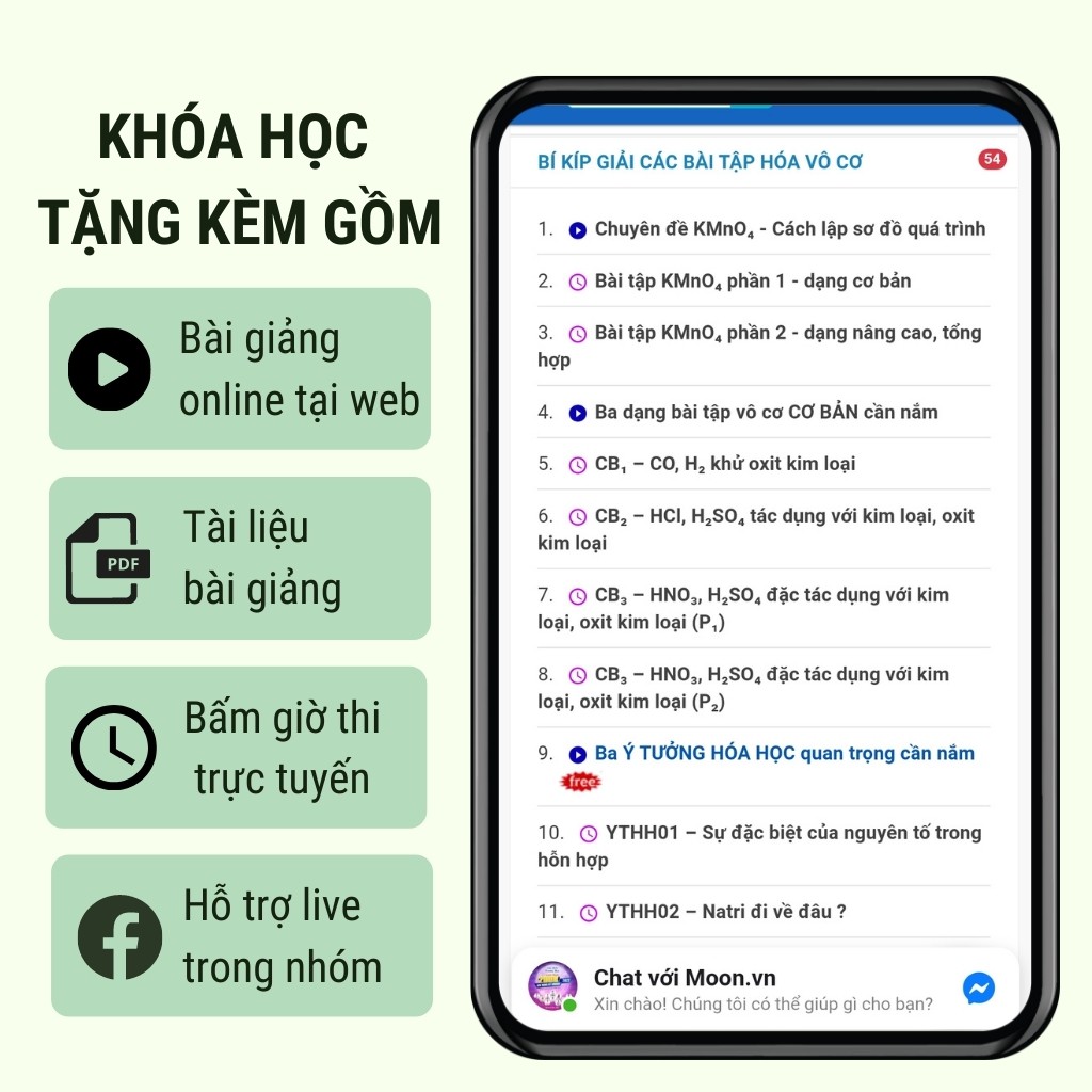 Sách ID Tự Học Hoá Học 12 - Bài Tập Hoá Vô Cơ Tập 4 Có Đáp Án Moonbook