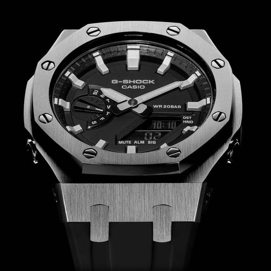 Đồng Hồ Nam Dây Nhựa Casio G-Shock GA-2100-1A AP Custom Silver x Black Royal Oak