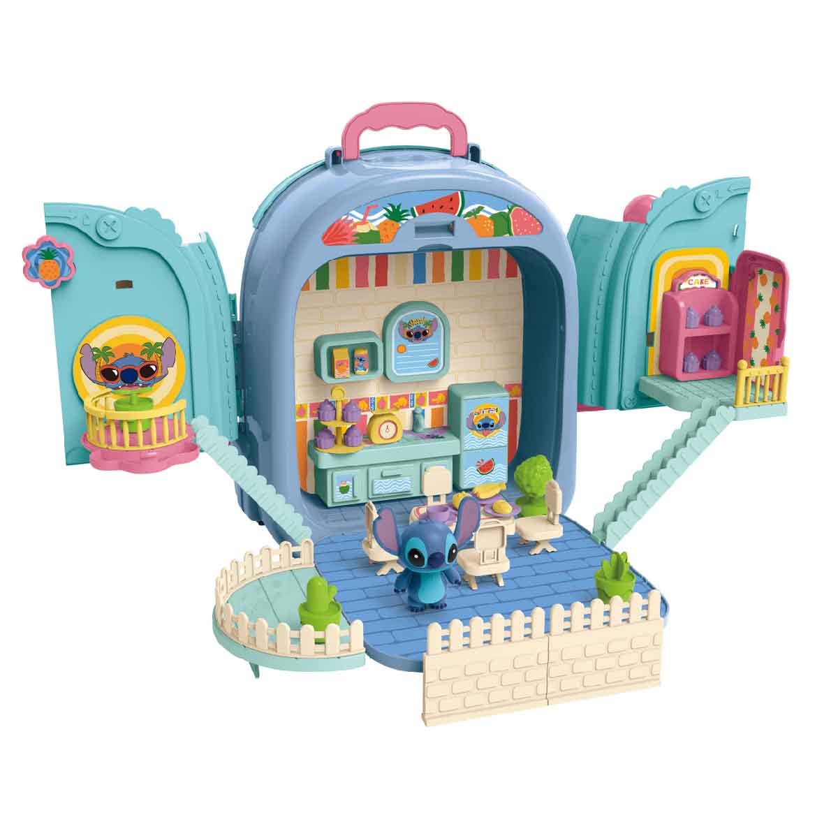 Đồ Chơi Ba Lô 2 Mặt Nhà Bếp Và Phòng Ăn Stitch Xanh SWEET HEART SH10305