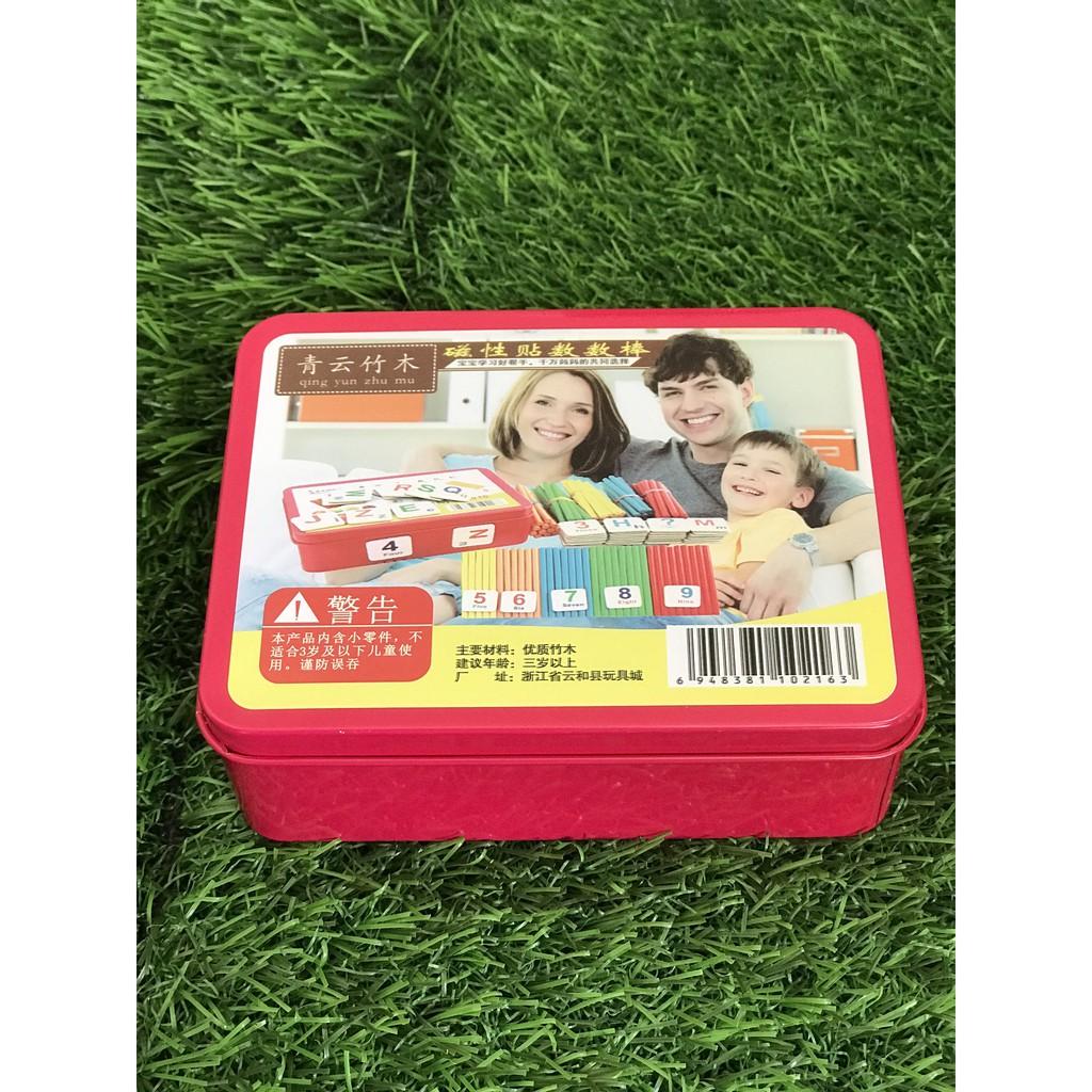 Bộ Que Tính Kèm Chữ Và Số Cho Bé Học Toán