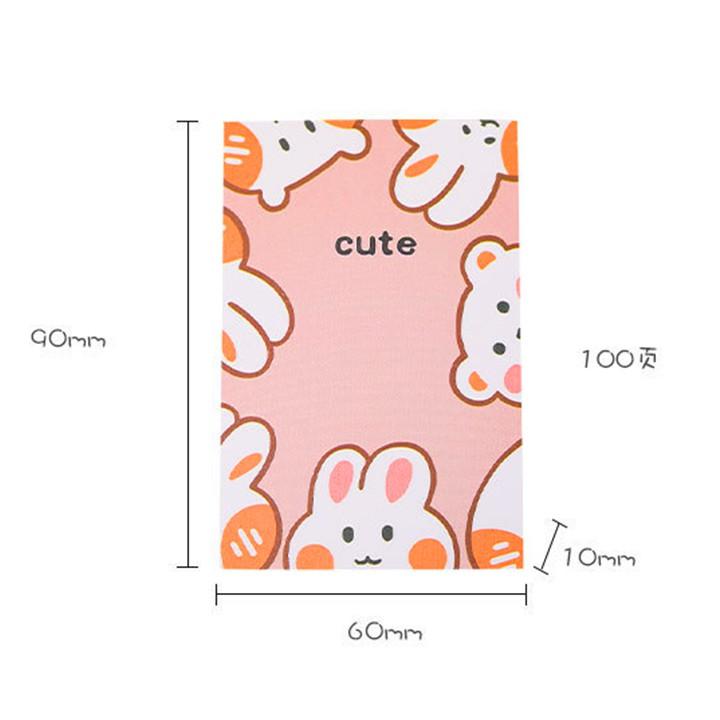 Giấy note 100 tờ cầm tay nhỏ gọn tiện lợi đủ họa tiết cute cùng nhiều màu sắc  đáng yêu cho mọi lứa tuổi -H030