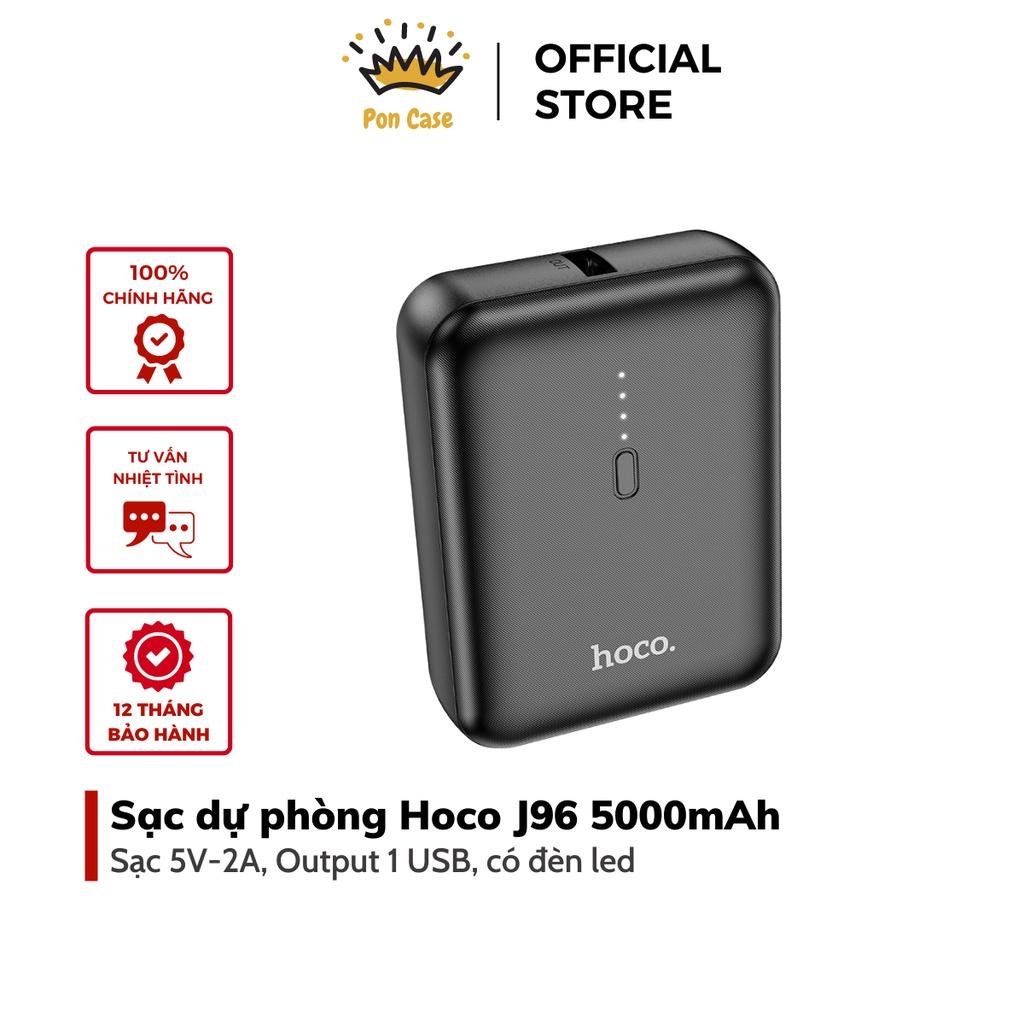 Pin sạc dự phòng  J96 – Hàng Chính Hãng  5000mah 1 cổng sạc 5V - 2A có đèn led hiển thị dung lượng pin