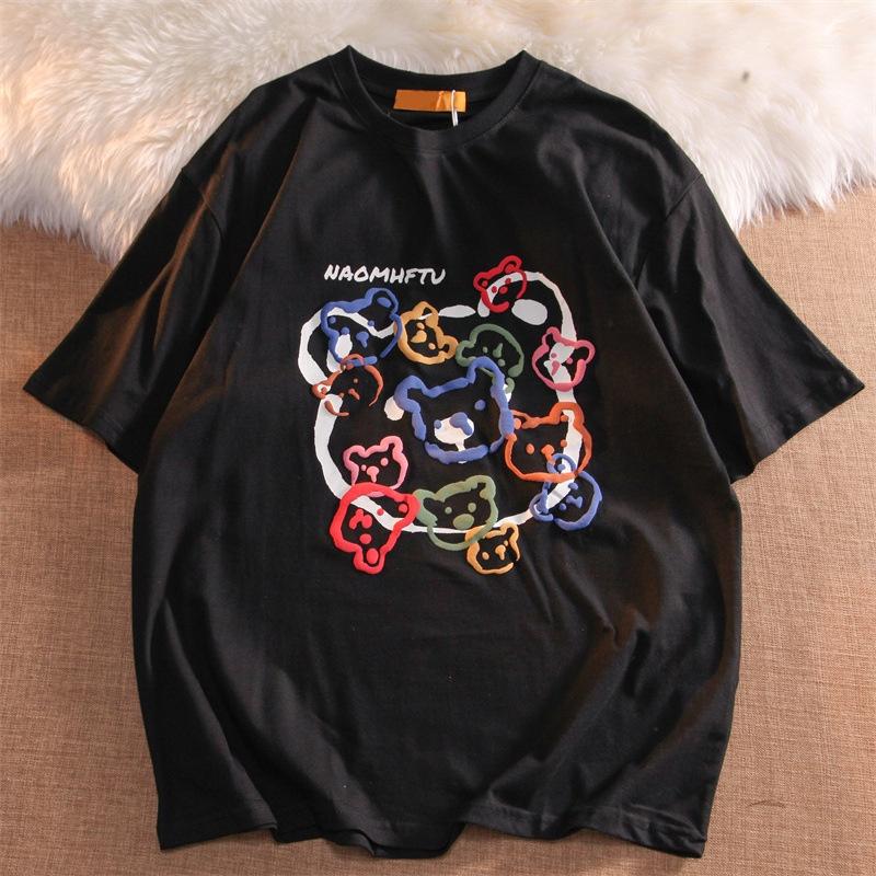 BARE - Áo thun Tay lỡ nam nữ, áo phông unisex from rộng Oversize chất cotton dày dặn in nổi độc lạ