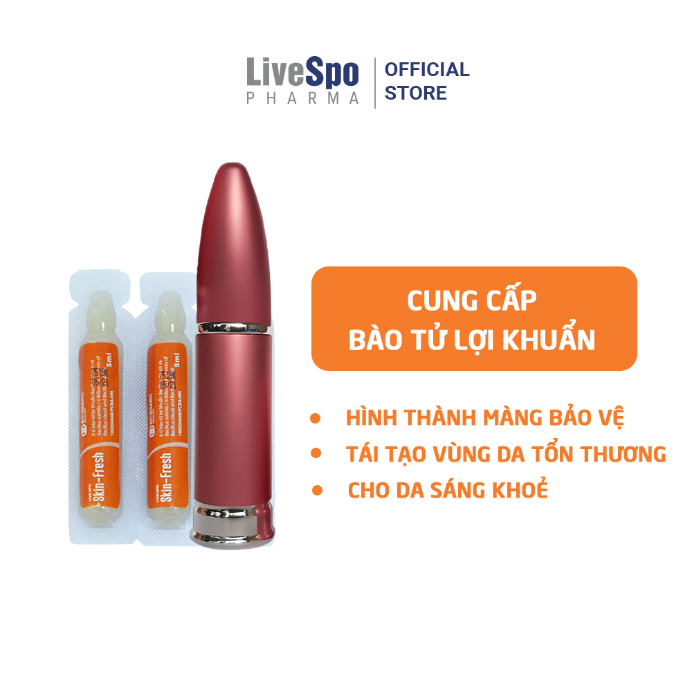 Xịt mụn LiveSpo Skinfresh giúp kháng khuẩn làm sạch mụn bằng khoáng chất lợi khuẩn cho da mặt