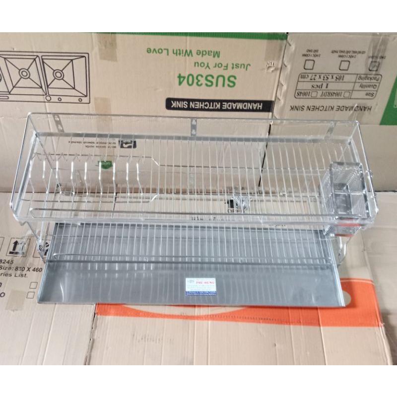 KỆ CHÉN TREO 2 TẦNG INOX 304