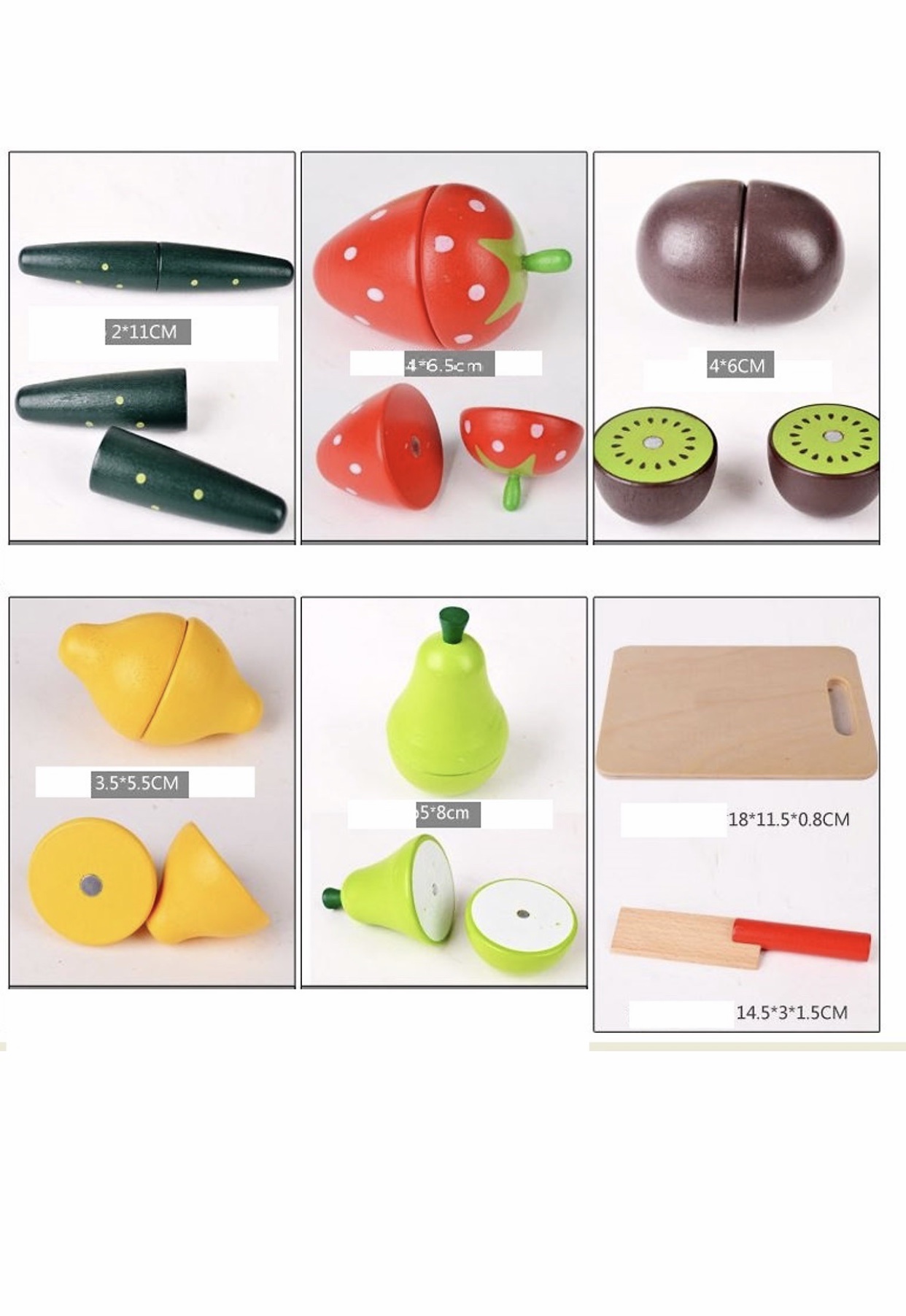 Bộ Đồ Chơi Cắt Hoa Quả Bằng Gỗ Rèn Sự Khéo Léo. Đồ Chơi Giáo Dục Sớm Cho Bé Từ 2 Tuổi ETAC13FSN1616